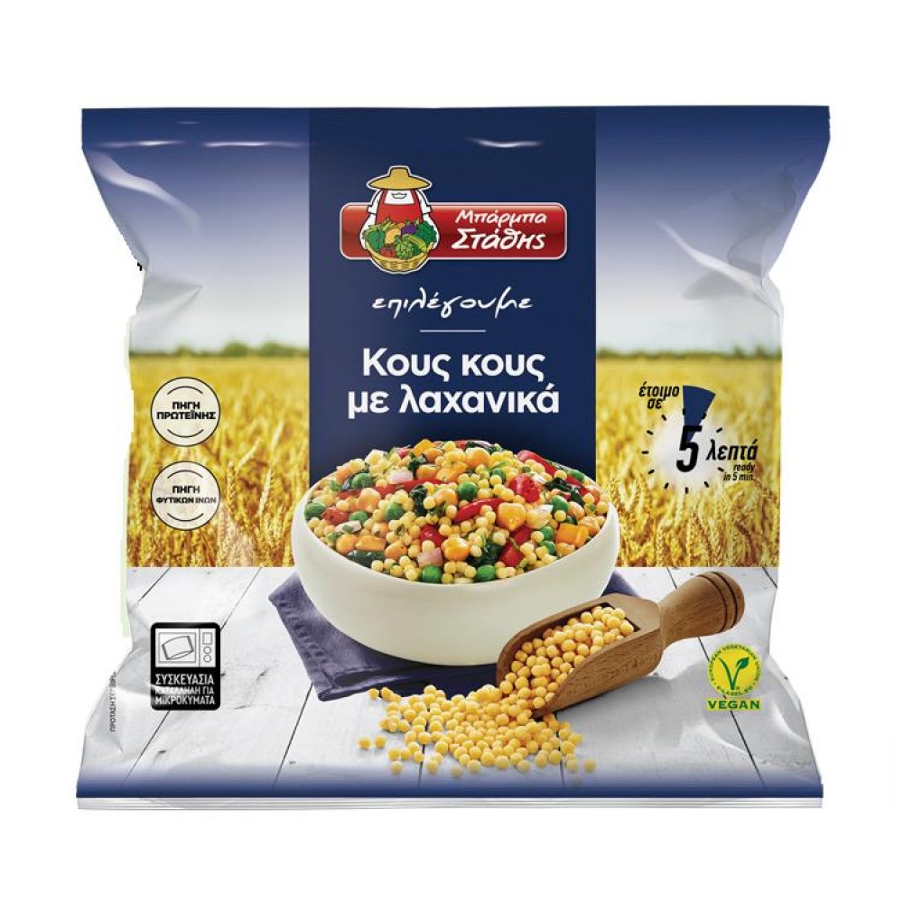 ΚΟΥΣ ΚΟΥΣ ΜΕ ΛΑΧΑΝΙΚΑ 18x400γρ. ΚΤΨ Μ/Σ