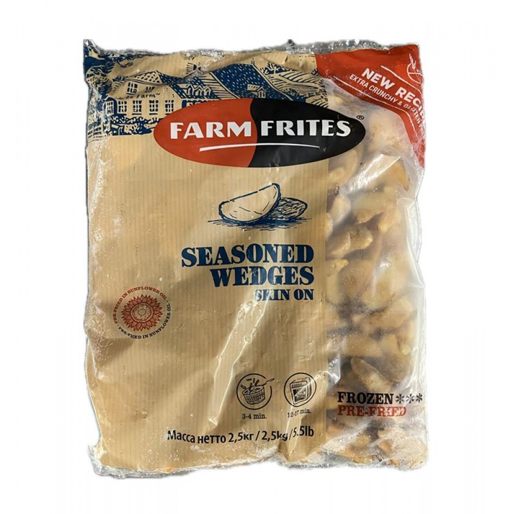 ΠΑΤΑΤΑ SEASONED WEDGΕS SKIN ON 2,5 ΚΙΛ. ΚΤΨ FARM FRITES ΒΕΛΓΙΟΥ