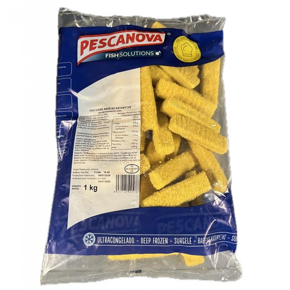 FISH STICKS 1 ΚΙΛΟΥ ΚΤΨ PESCANOVA