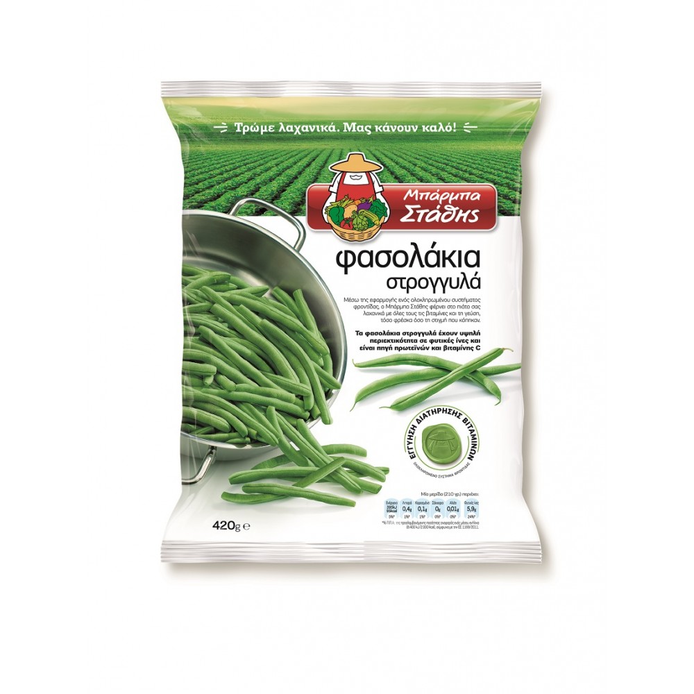 ΦΑΣΟΛΑΚΙΑ ΣΤΡΟΓΓΥΛΑ 20x420γρ. ΚΤΨ Μ/Σ